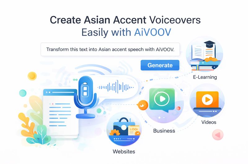 Create Asian Accent Voiceovers Easily with AiVOOV